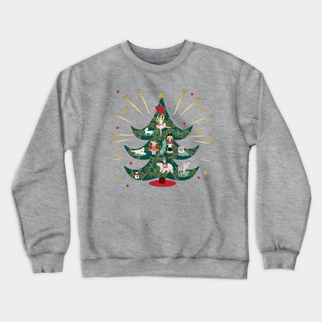 Xmas Nutcracker Tree Crewneck Sweatshirt by GreenNest